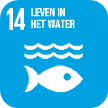 Logo van SDG 14 Leven in het water