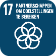 Logo van SDG 17 Partnerschappen om doelstellingen te bereiken