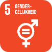 Logo van SDG 5 Gendergelijkheid