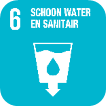 Logo van SDG 6 Schoon water en sanitair