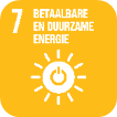 Logo van SDG 7 Betaalbare en duurzame energie